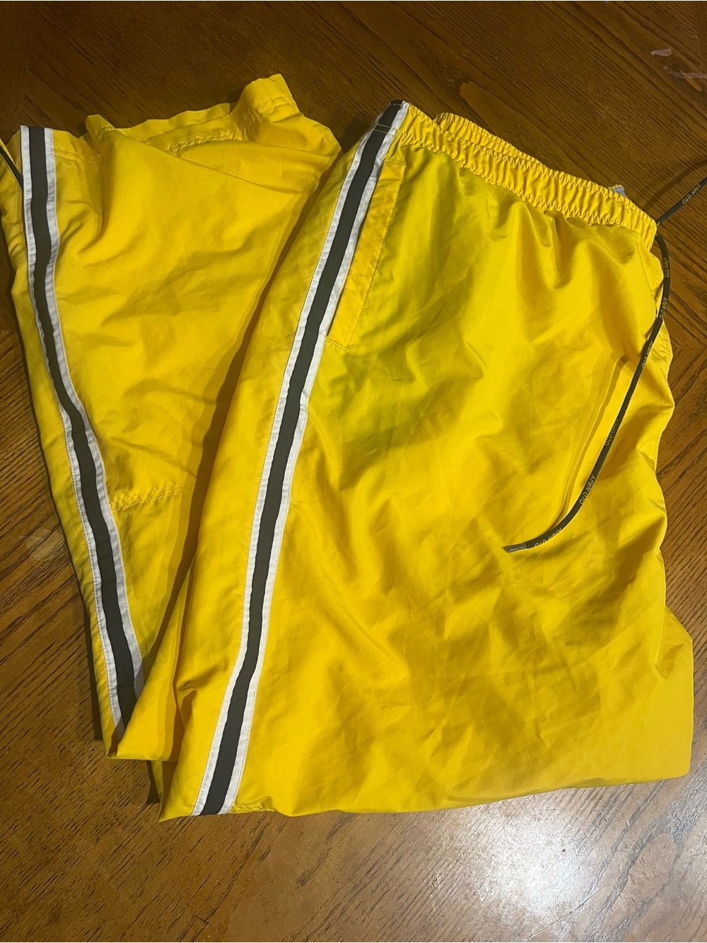 Old Navy Yellow Athletic Shorts with Contrast Stripe